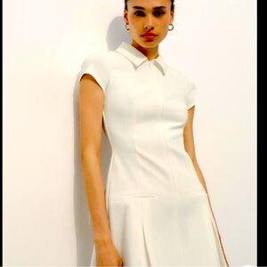 Elegant White Cap Sleeve Dress